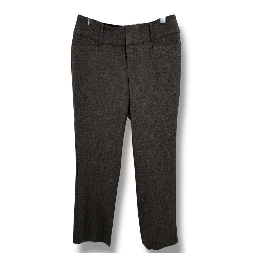 Nine West pants women's 8 bootcut mid rise tummy control sculpting stretch brown
